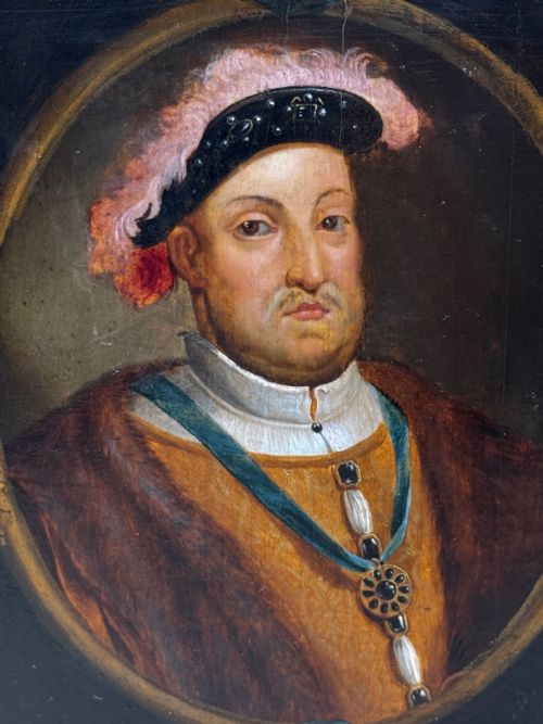 OIL PORTRAIT KING HENRY VIII WEARING BADGE OF THE ORDER OF THE GARTER - ADDITIONAL PHOTO 18
