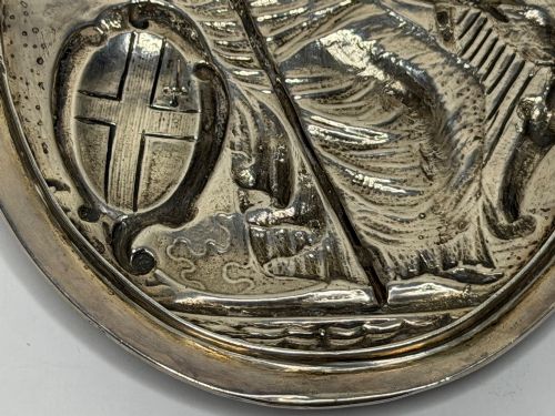 GEORGE III STERLING SILVER BRITANNIA PLAQUE LONDON ASSURANCE HENNELL LONDON C1801 - ADDITIONAL PHOTO 8