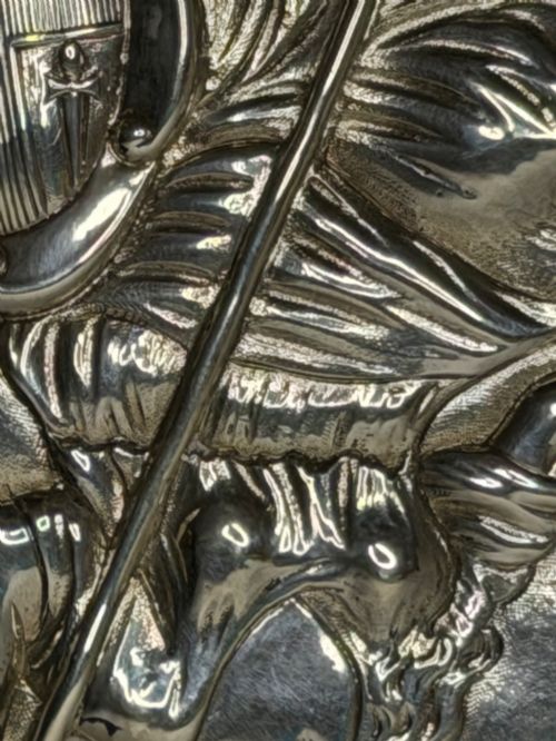 GEORGE III STERLING SILVER BRITANNIA PLAQUE LONDON ASSURANCE HENNELL LONDON C1801 - ADDITIONAL PHOTO 13