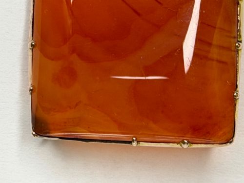 GEORGIAN CARNELIAN AGATE BROOCH IN 9CT GOLD SCOTTISH HARDSTONE JEWELLERY - ADDITIONAL PHOTO 4