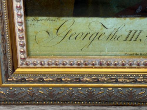 KING GEORGE III REVERSE PAINTED MEZZOTINT ENGRAVED BY RICHARD PURCELL LONDON - ADDITIONAL PHOTO 6