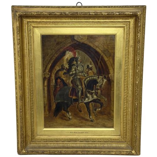 Late 19th Century Renaissance Knight Oil Painting Circle of Sir John Gilbert Ra