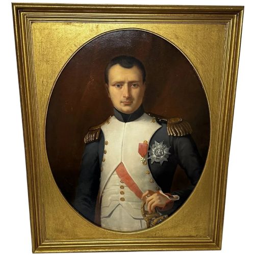 19th Century French Napoleon I Oil Portrait