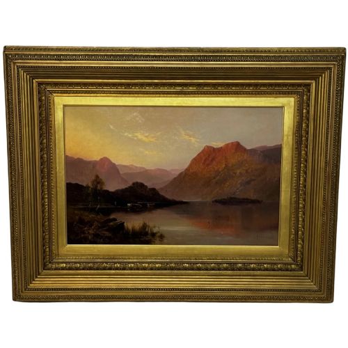 Alfred Fontville De Breanski Jr Signed Lake District Oil Painting