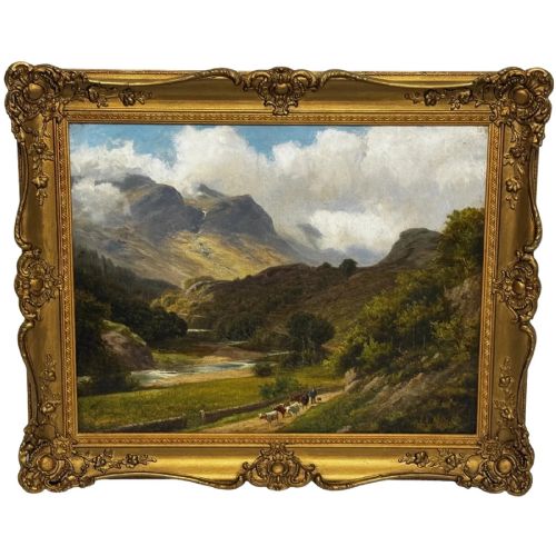 Victorian Landscape Oil Painting Lake District Area Cumbria