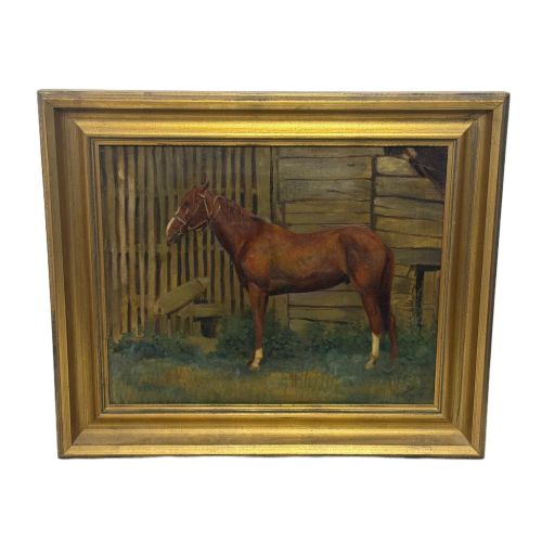 Lionel Ellis Mid Century British Equestrian Horse Oil Painting