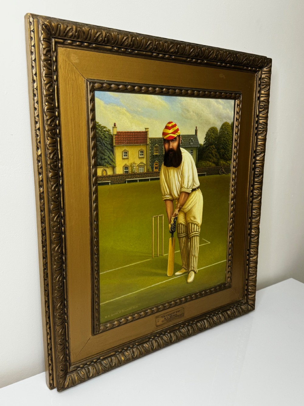 Victorian Oil Painting Portrait Cricketer William Gilbert Grace View X
