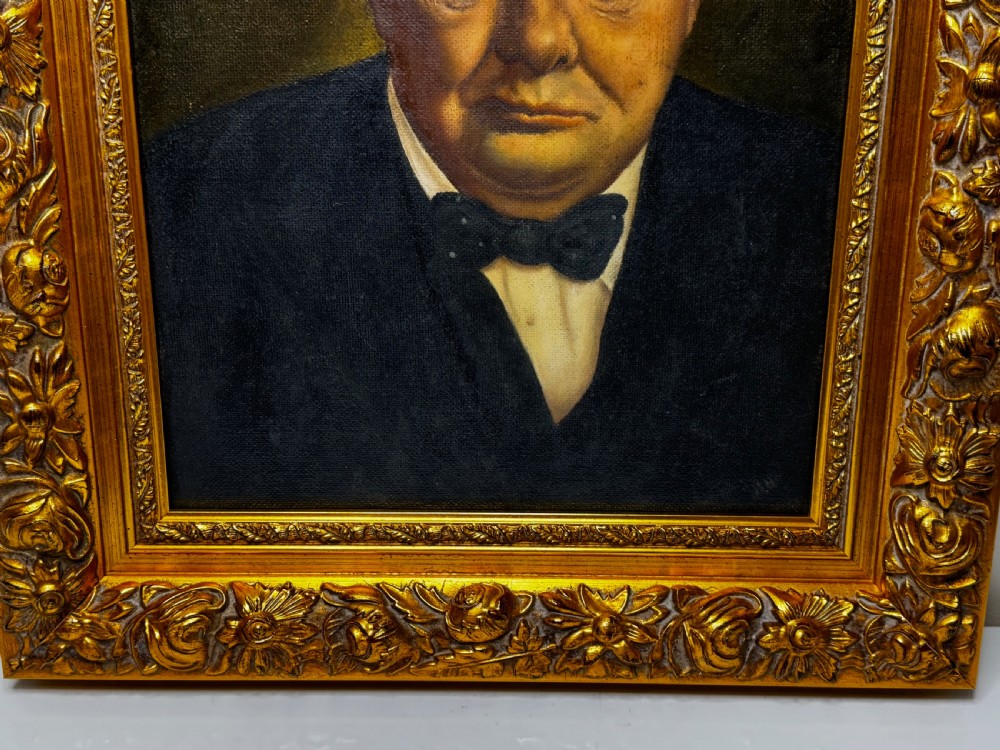 Oil Painting Winston Churchill Follower John Archibald A Berrie  View VI