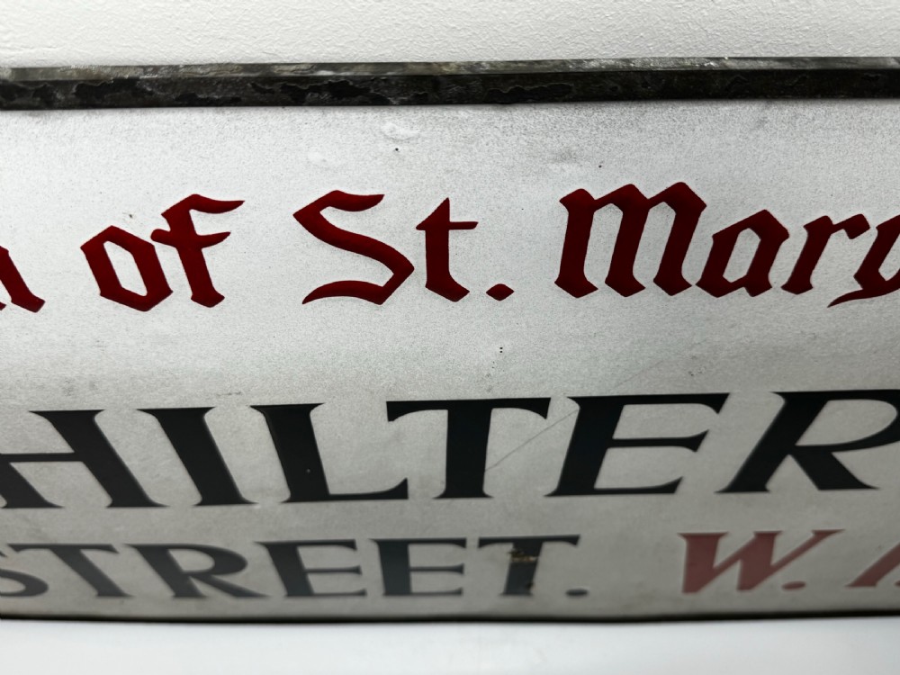Enamel London Road Sign Borough of St Marylebone Chiltern Street W1 View IX