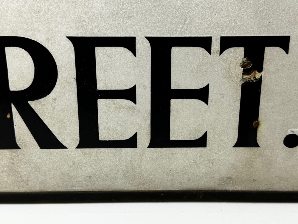 Enamel London Road Sign Borough of St Marylebone Chiltern Street W1 View XI
