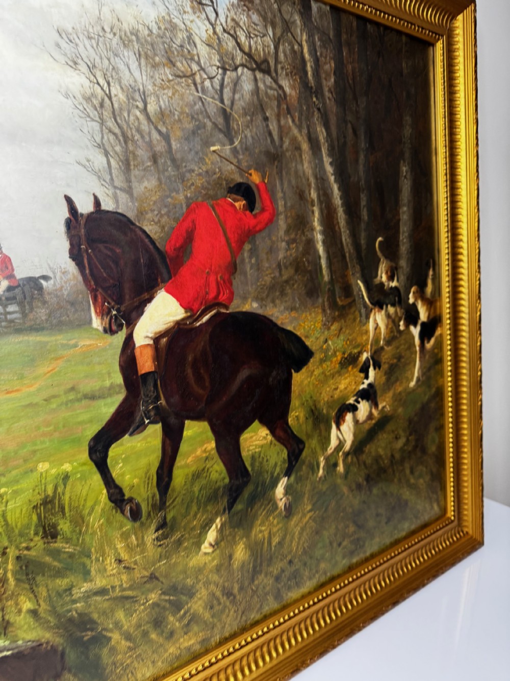 C.1880  Fox Hunt Royal Academy-Exhibited Equestrian Oil Painting  View VI