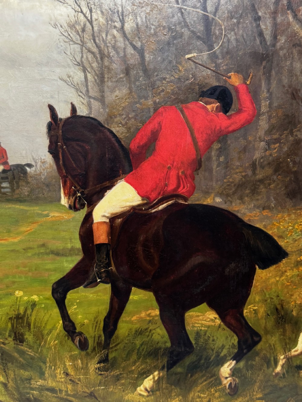 C.1880  Fox Hunt Royal Academy-Exhibited Equestrian Oil Painting  View VIII