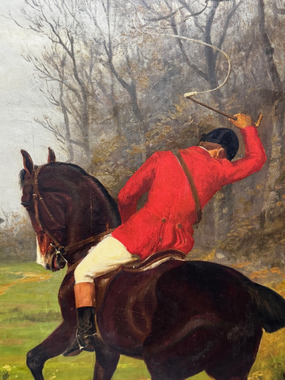 C.1880  Fox Hunt Royal Academy-Exhibited Equestrian Oil Painting  View IX