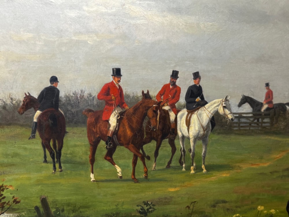 C.1880  Fox Hunt Royal Academy-Exhibited Equestrian Oil Painting  View XXV