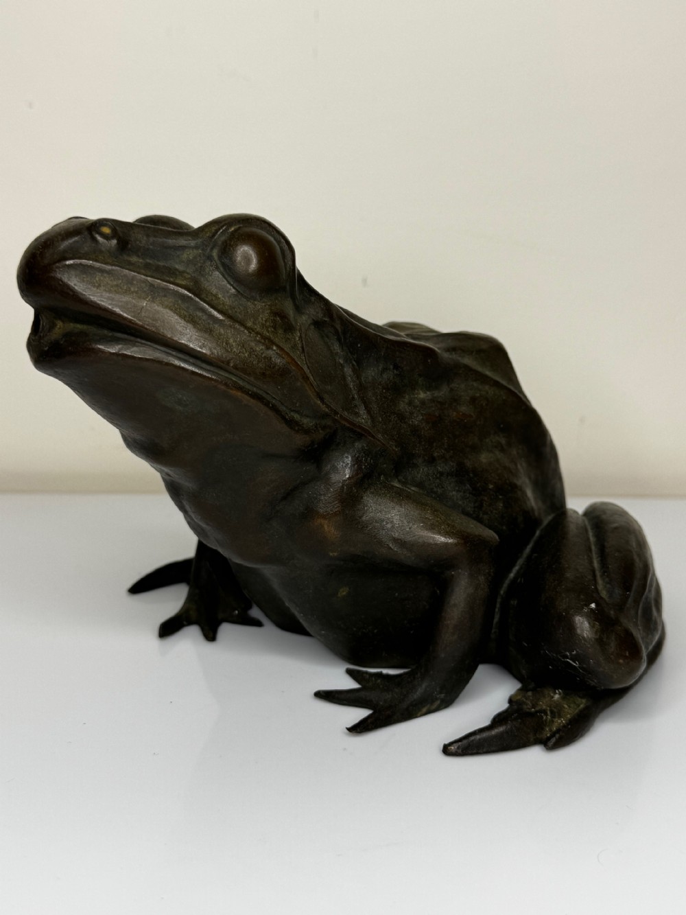 Bronze Frog Fountain Spout Sculpture C1920 After Raffaello Romanelli View II