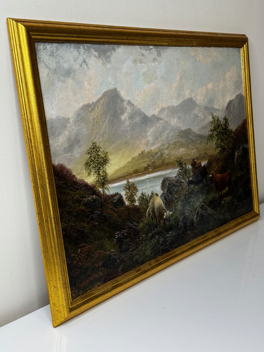 Ben Nevis and Loch Linnhe A Pastoral Oil Painting Scene by Tom Seymour View VI