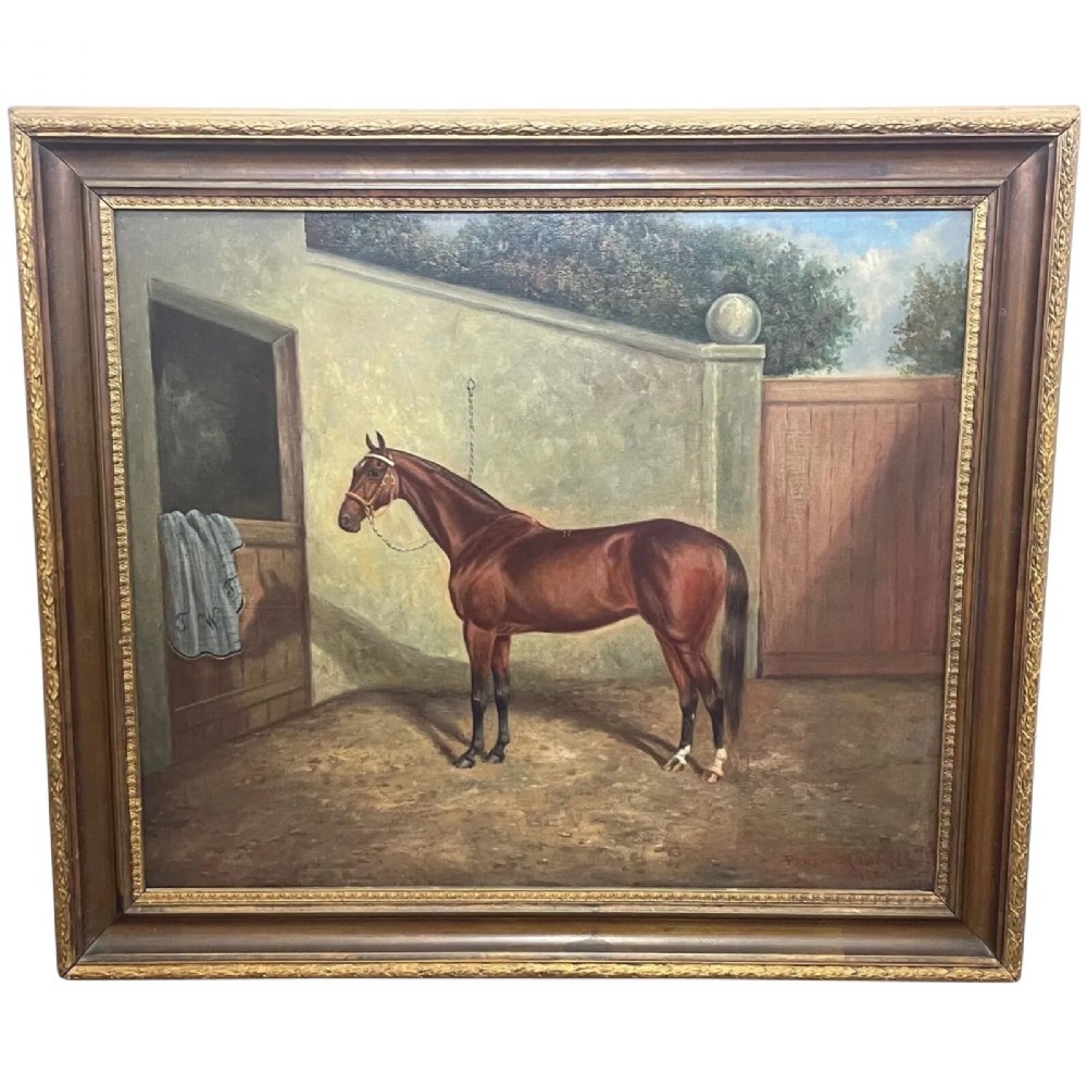 Frederick Albert Clark 1920 Oil Painting of Spion Kop, Epsom Derby Winner