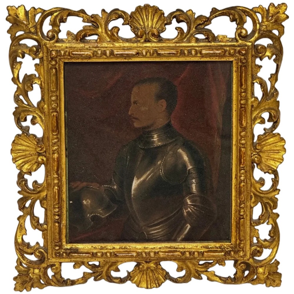 Italian Medici Oil Portrait After Gian Paolo Pace Circa 1871
