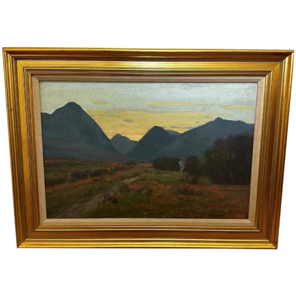 Signed George Houston RSA RSW Isle of Arran Oil Landscape