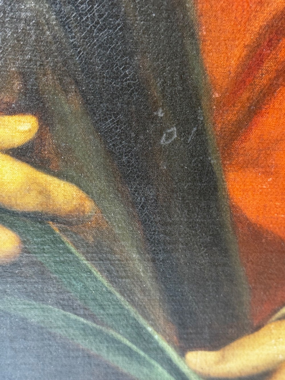 An oil painting on canvas depicting Sir Thomas More wearing a Tudor velvet cap and chain of office, enclosed within an ornate gilt wooden frame. View V