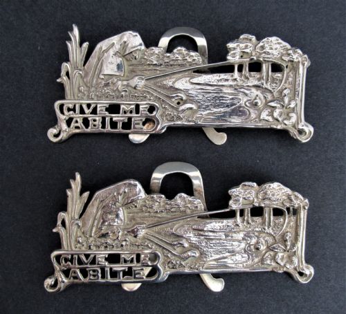  Victorian novelty silver Angler/Fisherman place stands/menu holders