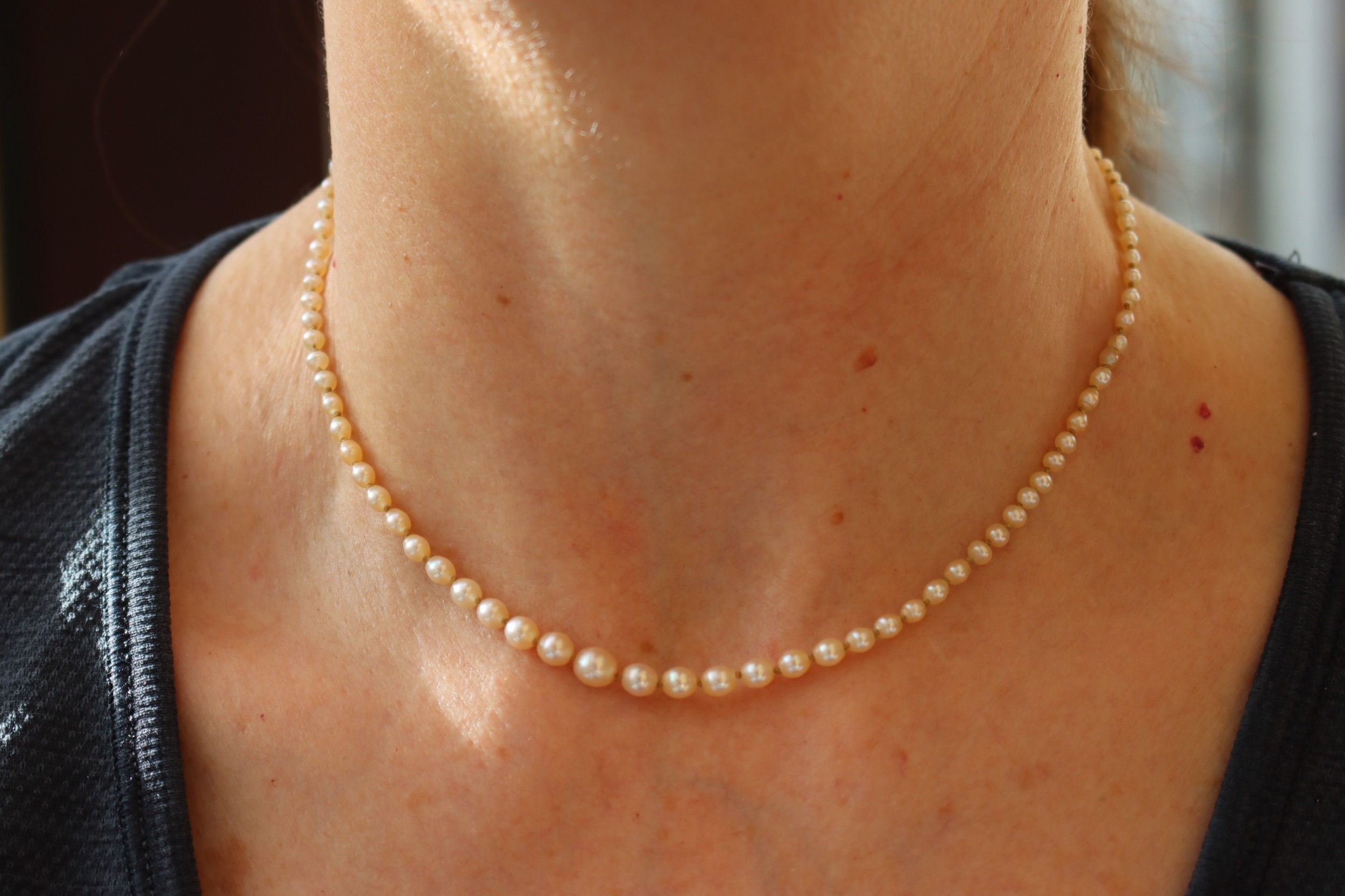 Natural Pearl Necklace With Diamond 