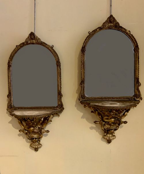 a pair of 19th century girandole - CATEGORY: ANTIQUE MIRRORS - DATED 1870