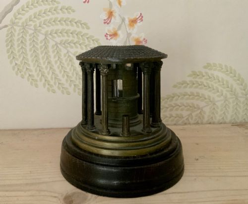 a 19th century patinated bronze inkwell the temple of hercules - CATEGORY: ANTIQUE METAL - DATED 1870