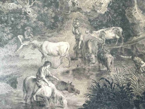 AN 18TH CENTURY COPPER PLATE ENGRAVING - ADDITIONAL PHOTO 1