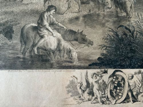 AN 18TH CENTURY COPPER PLATE ENGRAVING - ADDITIONAL PHOTO 3