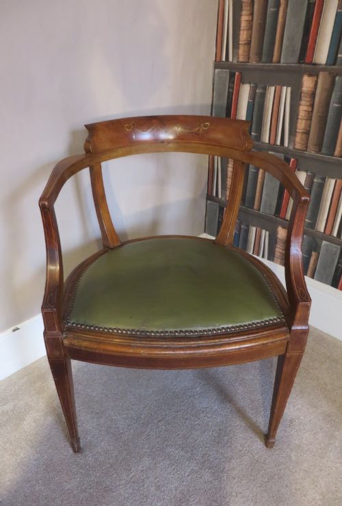 an early 20th century mahogany desk chair - CATEGORY: ANTIQUE CHAIRS - DATED 1900