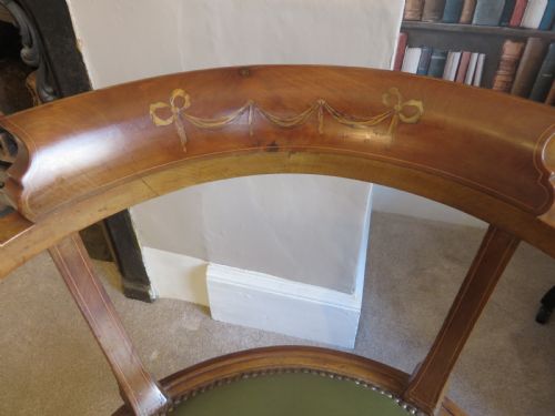AN EARLY 20TH CENTURY MAHOGANY DESK CHAIR - ADDITIONAL PHOTO 2