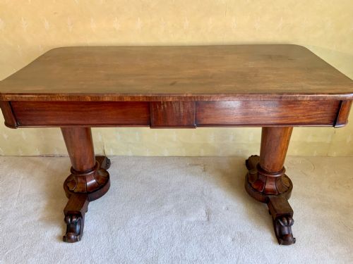 A WILLIAM IV MAHOGANY WRITING TABLE - ADDITIONAL PHOTO 5