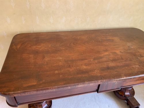 A WILLIAM IV MAHOGANY WRITING TABLE - ADDITIONAL PHOTO 6