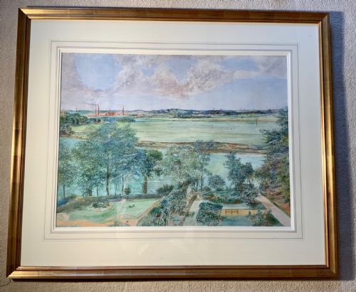 A LARGE EARLY 20TH CENTURY LANDSCAPE PAINTING - ADDITIONAL PHOTO 1