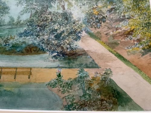 A LARGE EARLY 20TH CENTURY LANDSCAPE PAINTING - ADDITIONAL PHOTO 3