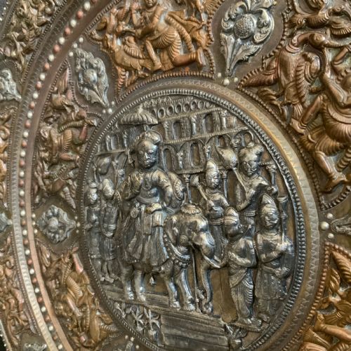SILVER AND COPPER REPOUSSE CHARGER - ADDITIONAL PHOTO 2