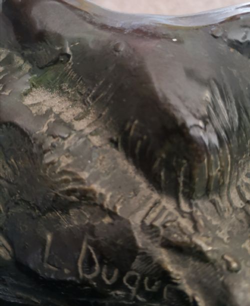 PATINATED BRONZE SCULPTURE OF A RECLINING MALE NUDE - ADDITIONAL PHOTO 4
