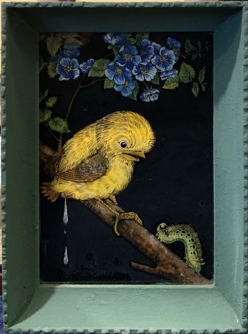 a 19th century reverse painting on glass - CATEGORY: ANTIQUE ART - DATED 1890