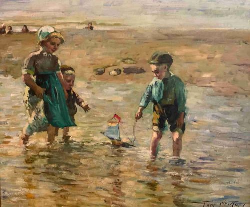 modern british oil on board - CATEGORY: ANTIQUE ART - DATED 1960