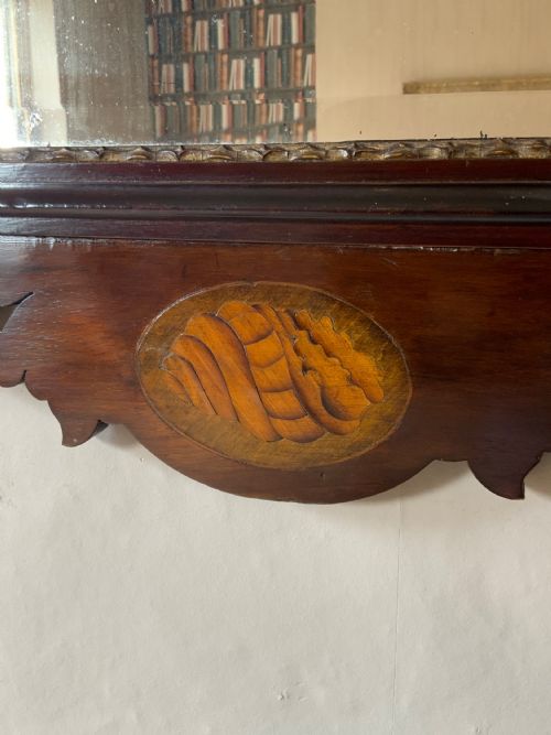 A LARGE GEORGIAN MAHOGANY AND PARCELGILT WALL MIRROR - ADDITIONAL PHOTO 1
