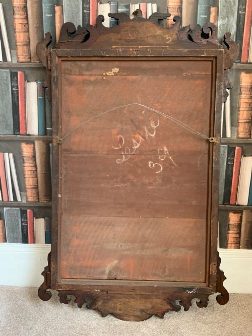 A LARGE GEORGIAN MAHOGANY AND PARCELGILT WALL MIRROR - ADDITIONAL PHOTO 2