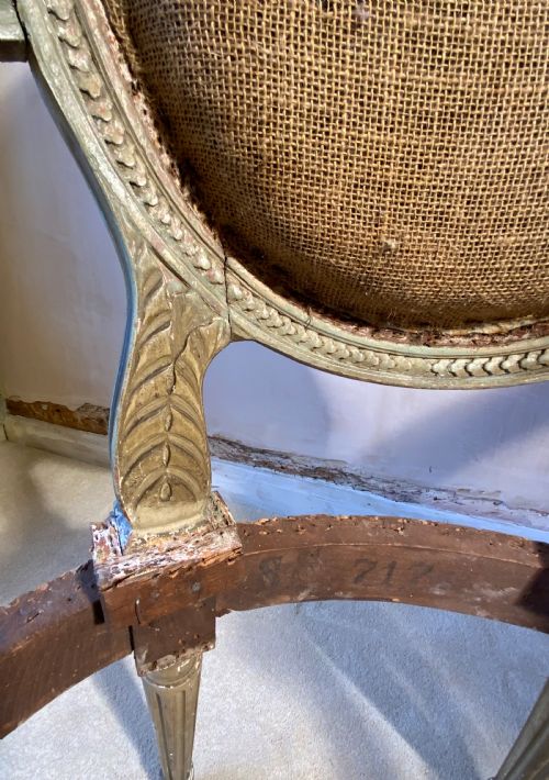 A PAIR OF GEORGIAN PAINTED ARM CHAIRS - ADDITIONAL PHOTO 9