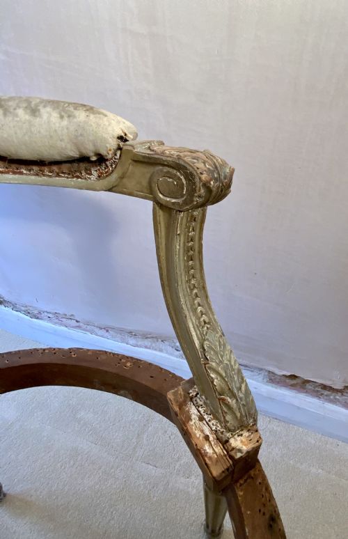 A PAIR OF GEORGIAN PAINTED ARM CHAIRS - ADDITIONAL PHOTO 10