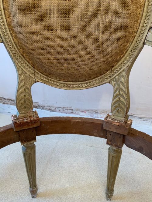 A PAIR OF GEORGIAN PAINTED ARM CHAIRS - ADDITIONAL PHOTO 2