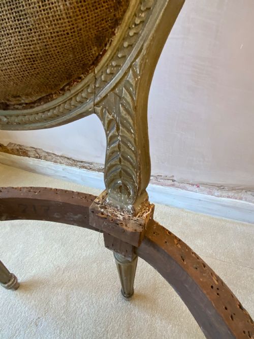 A PAIR OF GEORGIAN PAINTED ARM CHAIRS - ADDITIONAL PHOTO 8