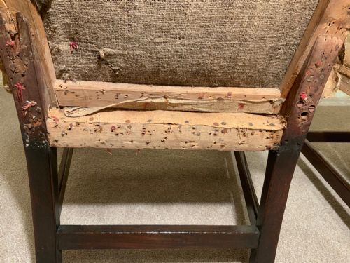 A PAIR OF 18TH CENTURY GAINSBOROUGH ARM CHAIRS - ADDITIONAL PHOTO 8