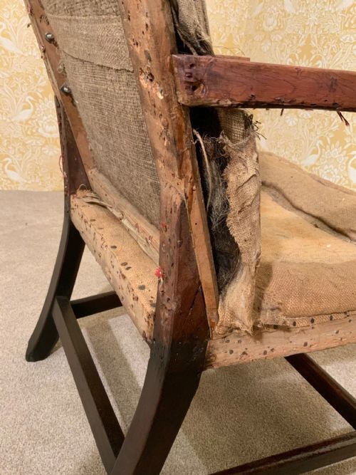 A PAIR OF 18TH CENTURY GAINSBOROUGH ARM CHAIRS - ADDITIONAL PHOTO 9