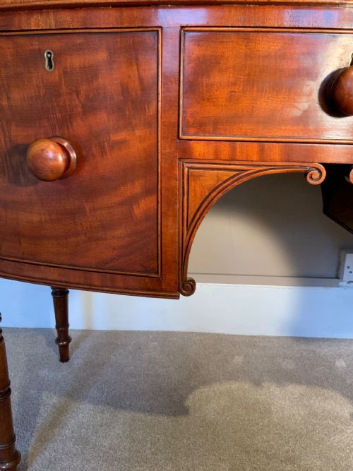 GEORGIAN MAHOGANY BOW FRONT SIDEBOARD - ADDITIONAL PHOTO 1