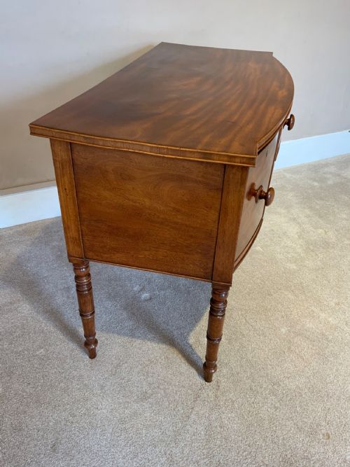 GEORGIAN MAHOGANY BOW FRONT SIDEBOARD - ADDITIONAL PHOTO 6
